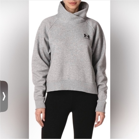 Under Armour Rival Fleece Wrap Neck Sweatshirt Small - Picture 1 of 9